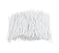 OSOLADY Bridas de Plástico Núcleo de Hierro para Cables y Luces, Resistentes y Portátiles, Ideales para Bolsas de Pan y Embalaje, Pack de 1000 Unidades Color Blanco