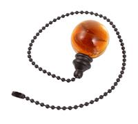 OSOLADY Cadena de Cuentas Vintage Accesorio Retro para Ventilador de Techo Vidrio Marrón y Acabado Pulido Multicapa para Lámparas de Salón y Extensores
