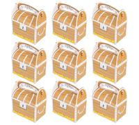 OSOLADY Caja de Papel para Dulces Diseño de Cofre Pirata, Plegable Asa, 20 Unidades, Adecuado para Fiestas de Disfraces y Juegos de Rol de Aventura