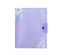 OSOLADY Carpeta de Archivos Transparente A3 Clip para Exámenes, 20 Páginas, Material Duradero, Organizador Escolar para Documentos y Papeles, Color Morado para Oficina y Color Aleatorio