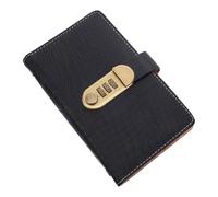 OSOLADY Carpeta de Presupuesto con Cerradura de 3 Dígitos en Pu Negro con 50 Páginas Transparentes para Organizar Ahorros y Gestionar Retos Financieros Diarios