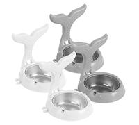 OSOLADY Cenicero De Pared Adhesivo 4 Piezas (Blanco y Gris) Cenicero De Acero Inoxidable Accesorios para Uso Baño Oficina Sala De Reuniones para Hogar