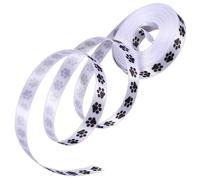 OSOLADY Cinta de Grosgrain para Obsequio Estampado de Patas de Perro, 2 Rollos de Poliéster Versátil para Manualidades y Decoración Temática