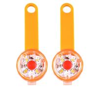 OSOLADY Colgante Luminoso para Perro Luz LED Naranja, Diseño Seguro Borde Liso y Anillo Reforzado, Incluye Cable USB para Paseos Nocturnos, Paquete de 2 Piezas