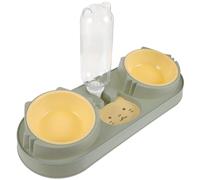 OSOLADY Comedero Automático Material PP Resistente y Fácil de Limpiar Doble Cuenco para Perros y Gatos Verde Varios Estilos Adecuado para Ocupadas Varios Estilos