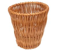 OSOLADY Cubo de Basura de Ratán Tejido Natural, Papelera Ecológica para Baño, Cesta Organizadora Multiusos Tamaño Pequeño, Color Original, Cesta de Almacenamiento para Hogar y Oficina