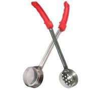 OSOLADY Cuchara para Servir Salsa de Pizza 2 Piezas Acero Inoxidable Mango Largo Agujero 2 Onzas Control Porciones Utensilio Cocina Hogar Restaurante