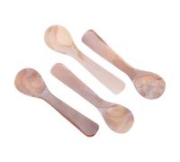 OSOLADY Cucharas para Café de Concha Polarizadas, Pequeñas de 9 Cm, Juego de 4 Unidades para Helado y Postres, Utensilios Saludables y Únicos para Cocina y Restaurante