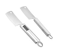 OSOLADY Cuchillo de Acero Inoxidable y Espátula Antideslizante 2 Piezas, Mini Cuchilla Multifunción para Cortar Queso y Picar Verduras, Utensilios de Cocina para Hogar y Catering