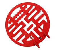 OSOLADY Decoración Boda China Signo Doble Felicidad Placa Pared Tradicional Diseño Romántico Rojo Símbolo Matrimonio para Fiesta y Decoración de Habitación Nupcial