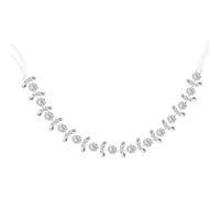 OSOLADY Diadema para Boda Flores de Cristal y Poliéster, Banda para Cabello Elegante y Cómoda, para Cumpleaños y Festivales