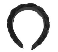 OSOLADY Diadema Trenzada De Tela Negra Para Mujer, Accesorio Para Cabello Elegante, Tamaño Único, Uso Diario y Fiestas