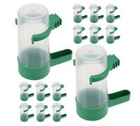 OSOLADY Dispensador de Agua para Pájaros 16 Unidades 60 Ml Plástico Pequeño Función Antidesbordamiento para Jaulas de Aves Pequeñas como Periquitos y Cacatúas Uso Diario en Hogar