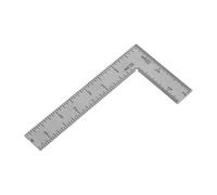 OSOLADY Escuadra de carpintero: Regla en L de 4x2 pulgadas - Herramienta de escala de ingeniería de acero inoxidable para dibujo de carpintería y medición de esquinas