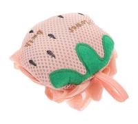OSOLADY Esponja Exfoliante Corporal de Malla Grande Forma de Fresa Color Rosa Loto Puff para Ducha Independiente Depurador Corporal para Baño y Spa Adecuado para Limpieza Completa