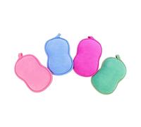 OSOLADY Esponjas de Baño para Niños y Adultos 4 Piezas Fibra Sintética Doble Cara Que Producen Espuma Rica para Limpieza Efectiva Hogar y Baño