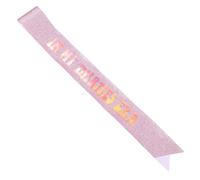 OSOLADY Faja de Cumpleaños para Mujer Rosa Purpurina de Tela Brillante, Accesorio para Fiesta y Fotografía en Celebración de Cumpleaños de Treinta Años