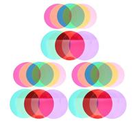OSOLADY Filtros de Gel para Corrección de Color 30 Piezas, Película Fotográfica Redonda 12 Cm, Láminas de PVC Transparentes para Iluminación Fotográfica y Vídeo, Geles de Colores
