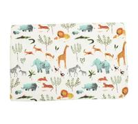 OSOLADY Funda para Cambiador de Elástica y Lavable Cubierta Removible para Colchón Cambiador con Diseño de Animales del Bosque Transpirable y Cómoda para Cuidado Infantil