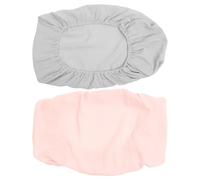 OSOLADY Funda para Cambiador de Pañales de Ñiño 2 Piezas, Algodón Transpirable, Elástica y Lavable, 50x70 Cm, Colores Rosa Claro y Gris, Protección Reutilizable para Recién Nacidos