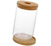 OSOLADY Jarrón De Tapón De Madera Terrario Hidropónico De Vidrio Maceta Transparente para Plantas Contenedor para Paisajismo Adorno De Mesa para Plantas Verdes