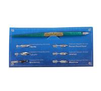 OSOLADY Juego de Pluma de Inmersión para Caligrafía Inglesa Mango de Madera 1 Bolígrafo y 6 Puntas Intercambiables Kit de Inicio para Escritura Artística y Dibujo Set Caligrafía para