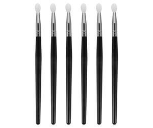 OSOLADY Kit de 6 Aplicadores de Silicona Negro para Brillo de Labios y Sombra Líquida, Uso en Casa, Maquillaje Detallado