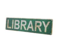 OSOLADY Letrero De Hojalata Vintage Para Biblioteca Con Diseño Retro y Colores Vibrantes Placa Metálica Decorativa Para Sala De Lectura Oficina Cafetería y Hogar Con Estilo Clásico y Artes