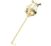 OSOLADY Lira para Trompeta Metálica Portátil Color Dorado, Clip de Partitura Compacto para Instrumentos Pequeños, Soporte para Partituras Adecuado para Marcha y Actuaciones Musicales