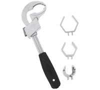 OSOLADY Llave Ajustable Multifuncional Llave de Grifo y Lavabo de Metal con Mango Corto Antideslizante Herramienta Profesional para Plomería en Espacios Reducidos para Baño y Cocina