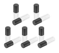 OSOLADY Mini Envases de Lápiz Labial Reutilizables 10 Unidades 1,2 Ml Tapa Negra para Brillo y Bálsamo Labial Uso Personal Amigos