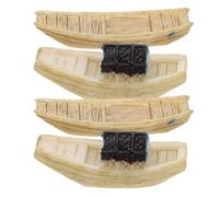 OSOLADY Modelos Miniatura de Barco Wu Peng Cortina Color Aleatorio, 4 Piezas para Decoración de Paisajes, Adornos Náuticos Artesanales, Adecuado para Hogar, Oficina y