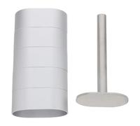 OSOLADY Molde de acero inoxidable para mousse (5 unidades) - Anillo para postres con empujador - Anillo ovalado para pasteles - Molde reutilizable para hornear tarta de queso, tiramisú y pasteles en