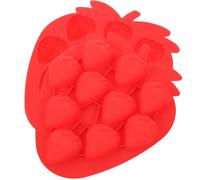 OSOLADY Molde de Silicona Fácil de Limpiar y Desmoldar para Hornear Forma de Fresa 2 Piezas para Repostería Casera y Elaboración de Chocolate