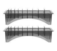 OSOLADY Organizador de 2 Piezas para Protectores de cortapelos | Estuche para peines con 10 Ranuras | Caja de Almacenamiento Rectangular de plástico para Protectores de cortapelos | Herramienta