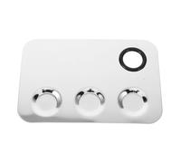 OSOLADY Paleta De Mezcla De Maquillaje De Inoxidable Para Fundamentos Placa De Mezcla Cosmética Tres Compartimentos Herramienta Esencial Para Maquilladores y Aficionados Al Maquillaje