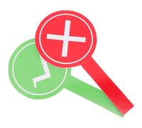 OSOLADY Paletas de Respuesta Portátil para Aula, Juego de Profesor y Estudiante, Paleta de Respuesta Colores Rojo y Verde, Material Didáctico para Apoyo en Evaluación Escolar, Tablero
