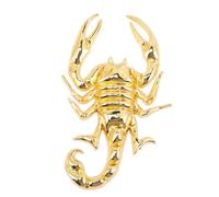 OSOLADY Pegatina de Escorpión Metálica 3D para Coche, Calcomanía para Carrocería y Ventana, Adhesivo Duradero de Aleación de Zinc, Decoración Exterior para Autos y Camiones, Diseño