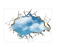 OSOLADY Pegatina de Pared 3d Azul para Techo y Ventana, Adhesivo Autoadhesivo de Pvc Ligero y Creativo Que Se Adhiere Firmemente para Decoración Moderna