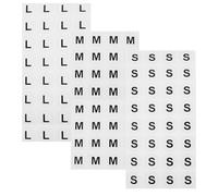 OSOLADY Pegatinas Autoadhesivas de Tallas para Ropa 1500 Unidades, Redondas 20mm, Surtido S M L (500 Cada Una), Material Seguro Ecológico, Etiquetas para Clasificación y Organización