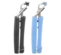 OSOLADY Pinzas de Placa Caliente de Acero Inoxidable y Plástico, Protección Anti-quemaduras para Cocina al Aire Libre, Juego de 2 Piezas, Utensilio Práctico para Sujetar Platos