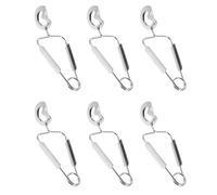 OSOLADY Pinzas para Mariscos y Ensaladas de Acero Inoxidable Resorte, 6 Piezas para Servir Alimentos en Cocina y Eventos