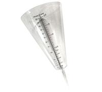 OSOLADY Pluviómetro de Jardín en Forma de Cono con Estaca Resistente y Riego Controlado, Medidor de Lluvia de Plástico para Investigación Climática y Agricultura