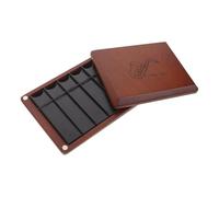 OSOLADY Porta Cañas de Saxofón y Clarinete en Madera Resistente a Golpes y Rayones, Estuche Doble Cara para 10 Cañas, Almacenamiento Portátil para Músicos de Viento en Giras y Ensayos