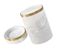 OSOLADY Porta Cucharas de Cerámica Diseño de Mármol para Cocina, Cubo Organizador de Utensilios Que Mantiene los Cubiertos Verticales y Decora el Hogar