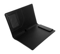 OSOLADY Portapapeles Negro de Pu Clips para Organizar Páginas Sueltas y Sujetar Papeles, Carpeta A5 Adecuado para Facturas y Menús en Oficina o Restaurante