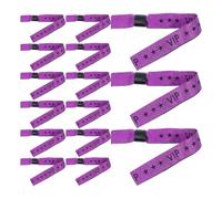 OSOLADY Pulseras Vip Moradas de Tela para Eventos, Fiestas y Bodas, Paquete de 20 Piezas, Bandas de Celebración Resistentes y Rápida para Identificación de Invitados