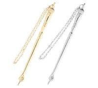 OSOLADY Puntero de Dedo Metálico para Lectura Bíblica Judía, 2 Piezas (13 Cm Plata y Dorado), Herramienta Portátil para Estudio y Ceremonias Religiosas, Obsequio Significativo Adultos