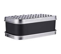 OSOLADY Rallador de Queso Manual de Acero Inoxidable Contenedor Negro, Doble Hoja para Rallar Patatas y Verduras, Herramienta Multifuncional de Cocina para Almacenar Alimentos