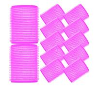 OSOLADY Rodillos Rizadores de Pelo 12 Piezas, Autoadhesivos y Ligeros, para Mujeres y Niñas, Plástico Resistente 45 MM, Perfectos para Crear Ondas Surferas en Cabello Seco Color Aleatorio